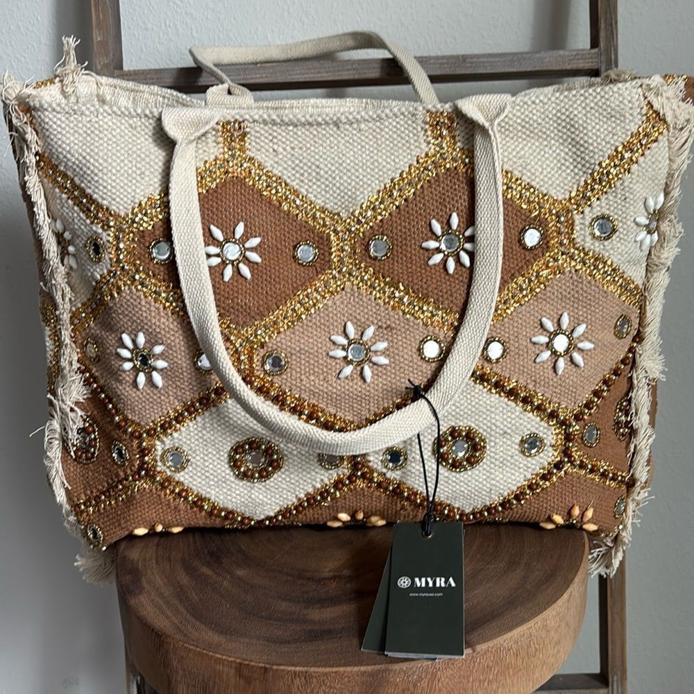 Sonoran Starlight Weekender Bag In Brown & White